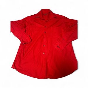 BCBG Red Casual Button Down Shirt men’s large